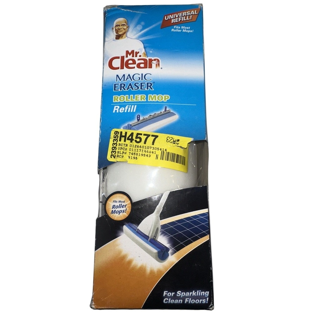 Mr Clean Magic Eraser Roller Mop Refill Universal Size New 011171468414